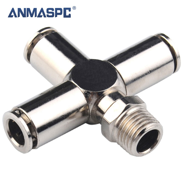 Stainless Steel 304 316 Cross Type Fittings Brass Connector Quick Union