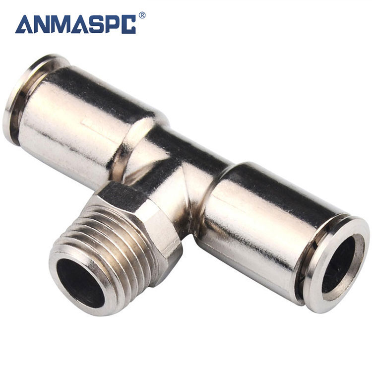 ນິ້ວຜູ້ຊາຍ NPT Brass Pneumatic Pipe Fitting